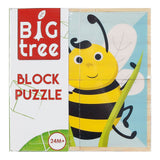 Wooden block puzzle animals FSC, 4st.