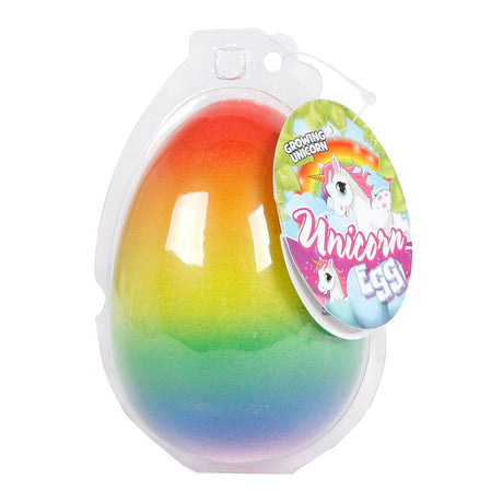 Unicorn groei-ei rainbow meisjes 11 cm