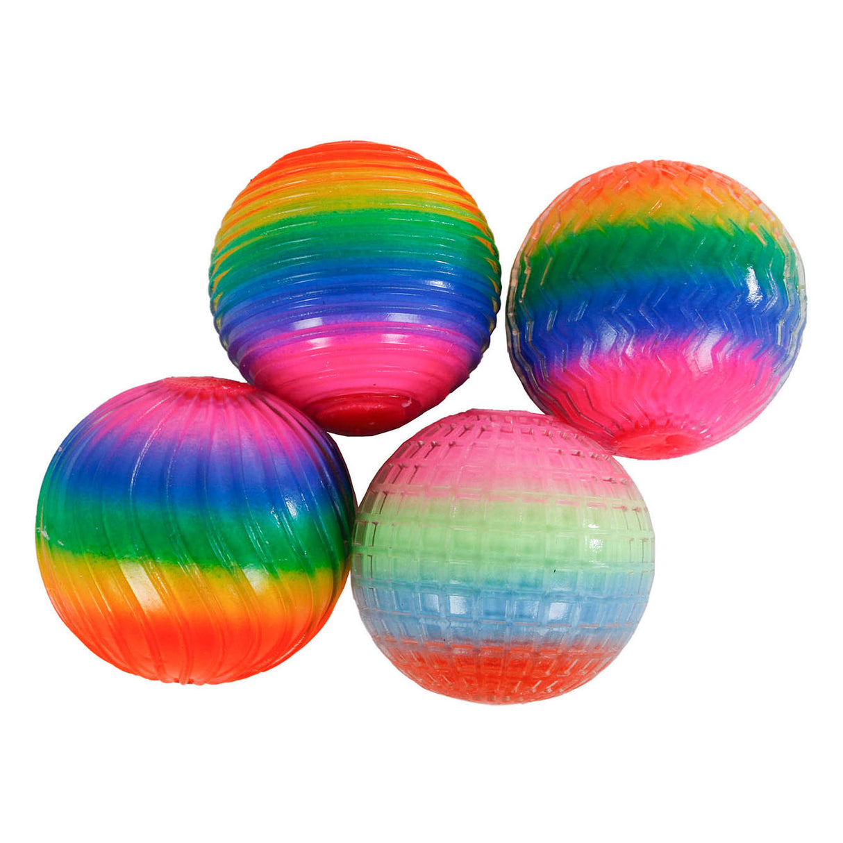 Fidget rainbow ripple squeeze ball 7cm