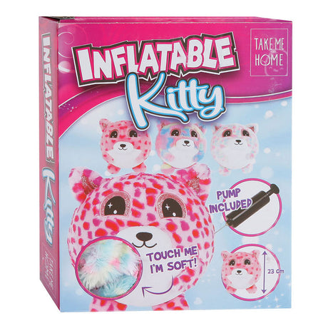 Take me home inflatable stuffed animal with pump, 23cm