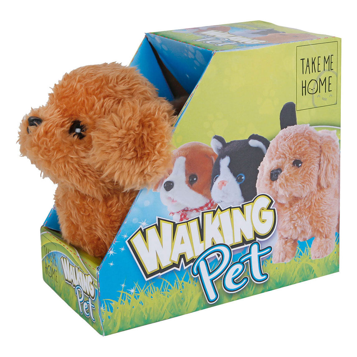 Take Me Home Interactive Loop Dog Brown, 15.5cm