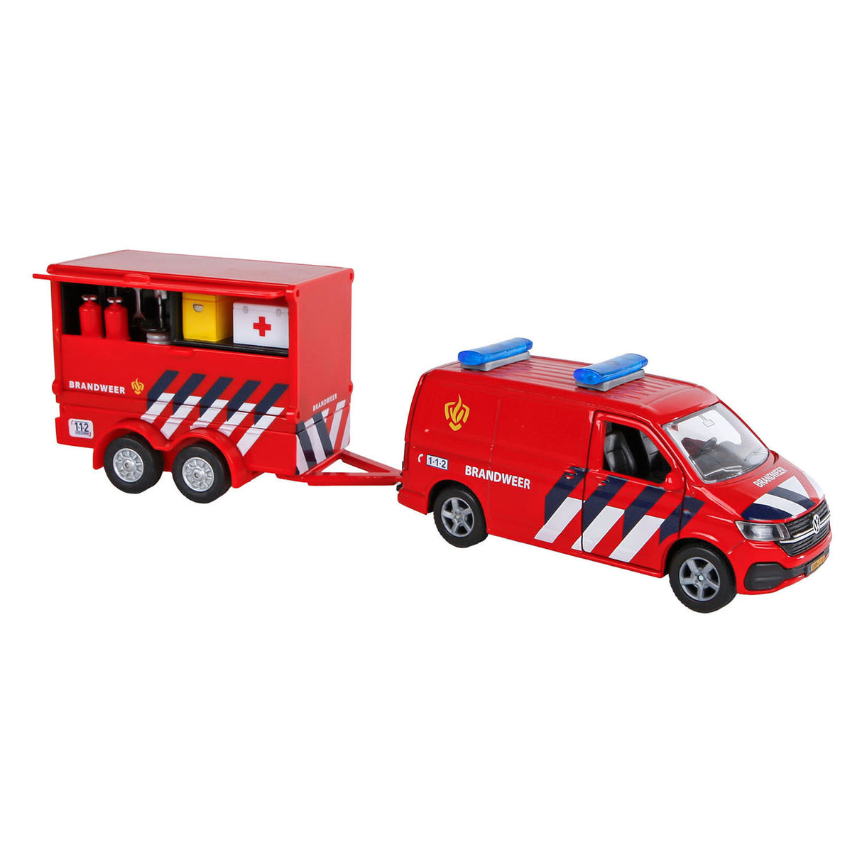 Barn Globe Globe VW Transporter Fire Brigade med trailer