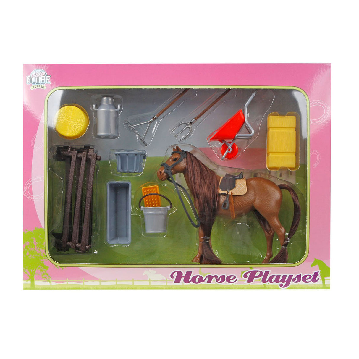 Kids Globe Globe play set with horse and accessories, 13 cm