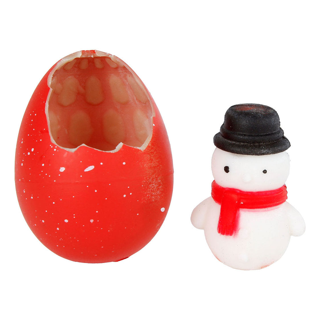 Tillväxt-ägg Santa Claus snögubbe, 6 cm