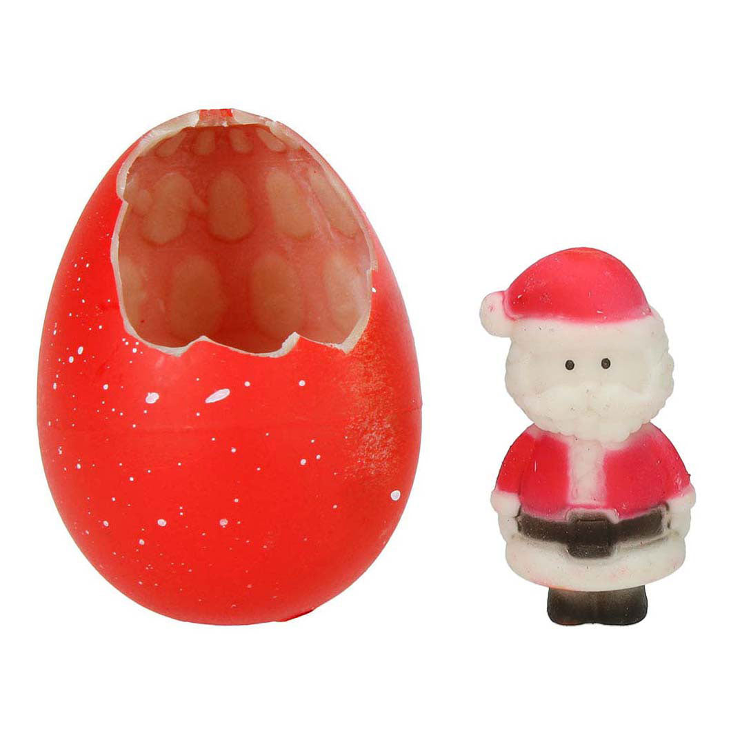 Tillväxt-ägg Santa Claus snögubbe, 6 cm