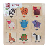 Puzzle d'insert en bois Trouvez l'animal à la couleur, 9e.