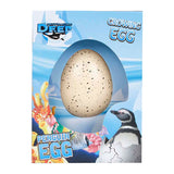 Destination deep egg with growing penguin, 6cm