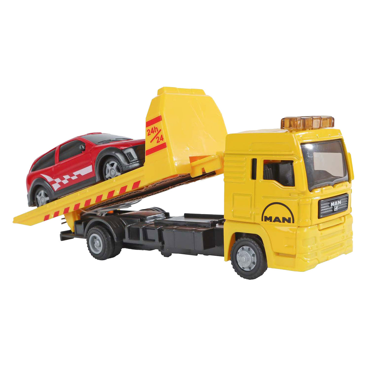 Kids Globe Man truck storage car with car, 19 cm