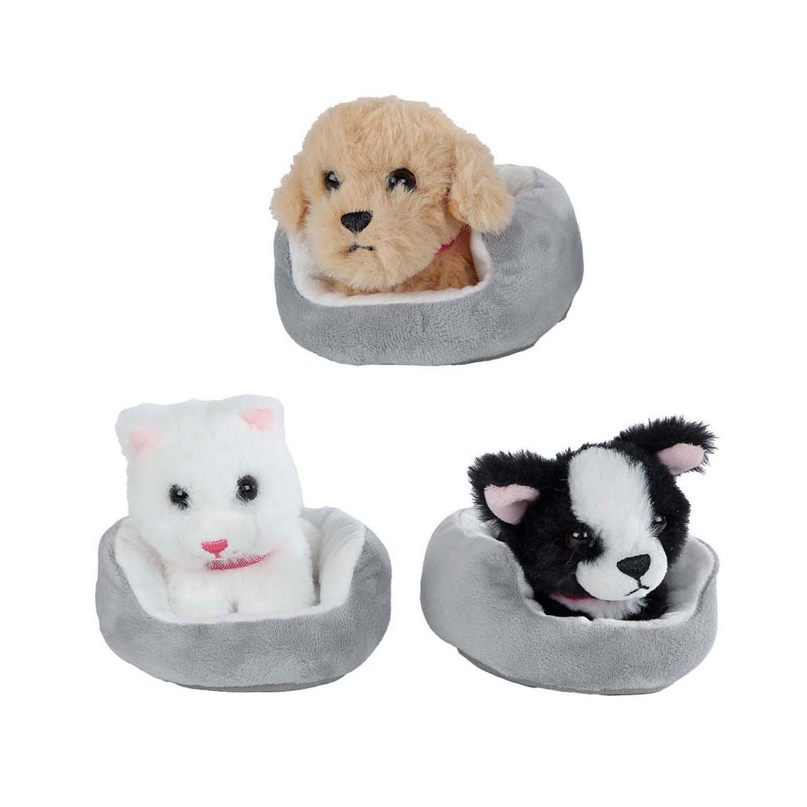 Ramenez-moi à la maison en peluche - chien ou poes en panier, 12cm