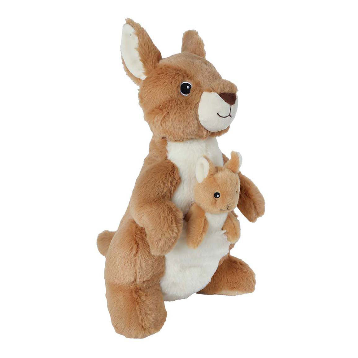 Tag mig hjem Hug Plush - Kangaroo med baby, 32 cm