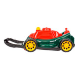 Sun fun lawn mower with storage space and fuel can