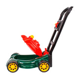 Sun fun lawn mower with storage space and fuel can