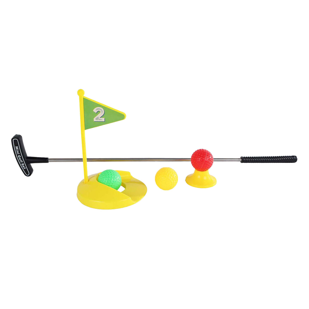 Sun fun golfset met 3 ballen en putje