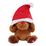 Take me home dancing reindeer with Santa hat and music