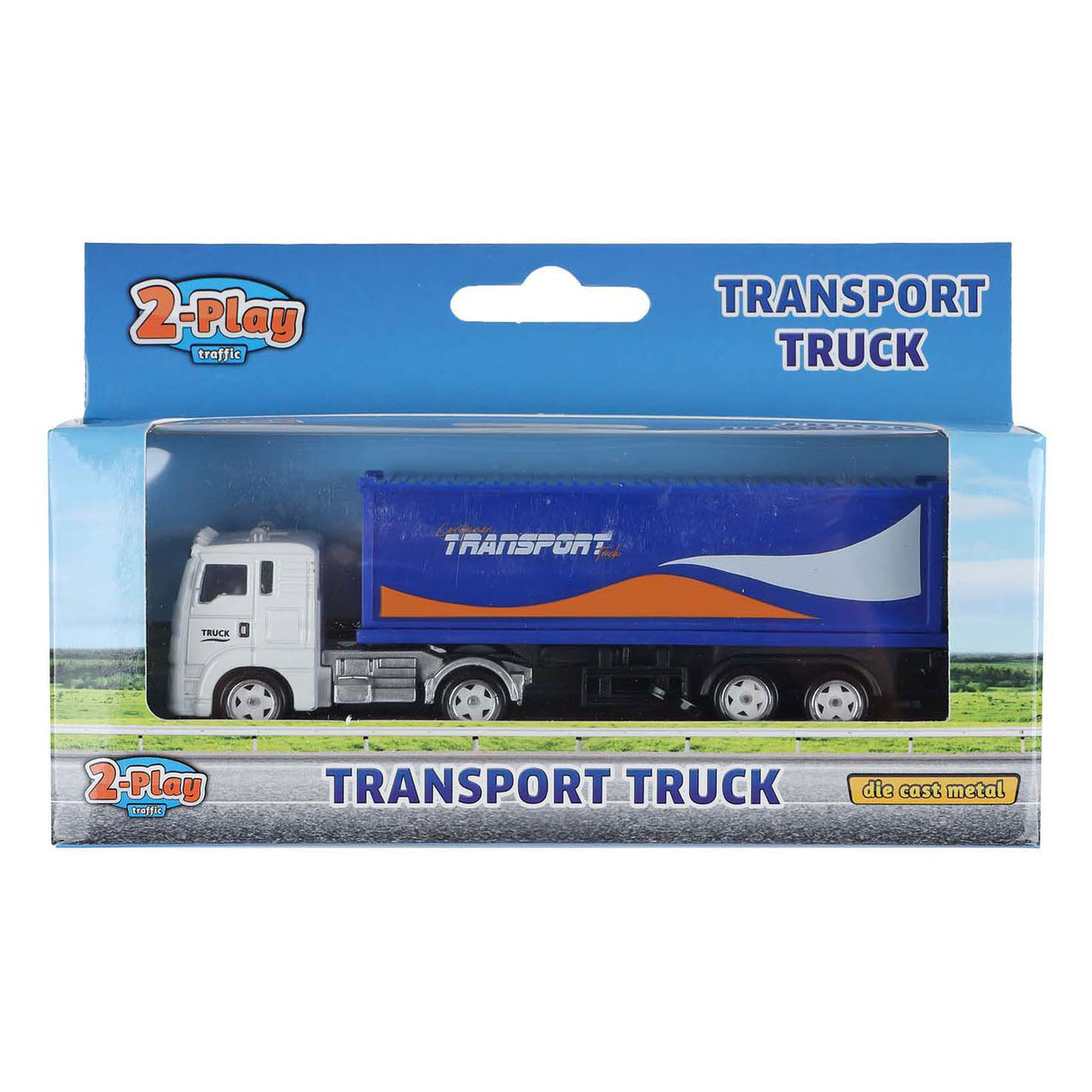 2-play vrachtwagen die-cast, 12cm