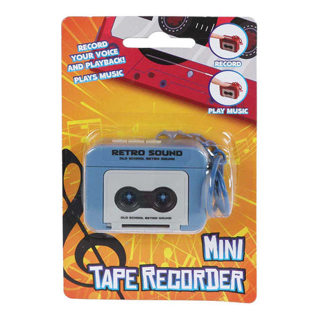 Keychain cassette recorder