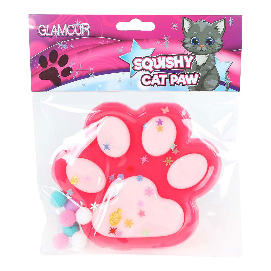 squishy glamour mega pata de gato 12,5 cm 4 sortidos