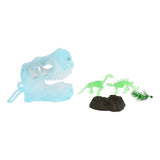 Dinoworld 3d dinosaurus gitd met sleutelhanger met 2 dino's