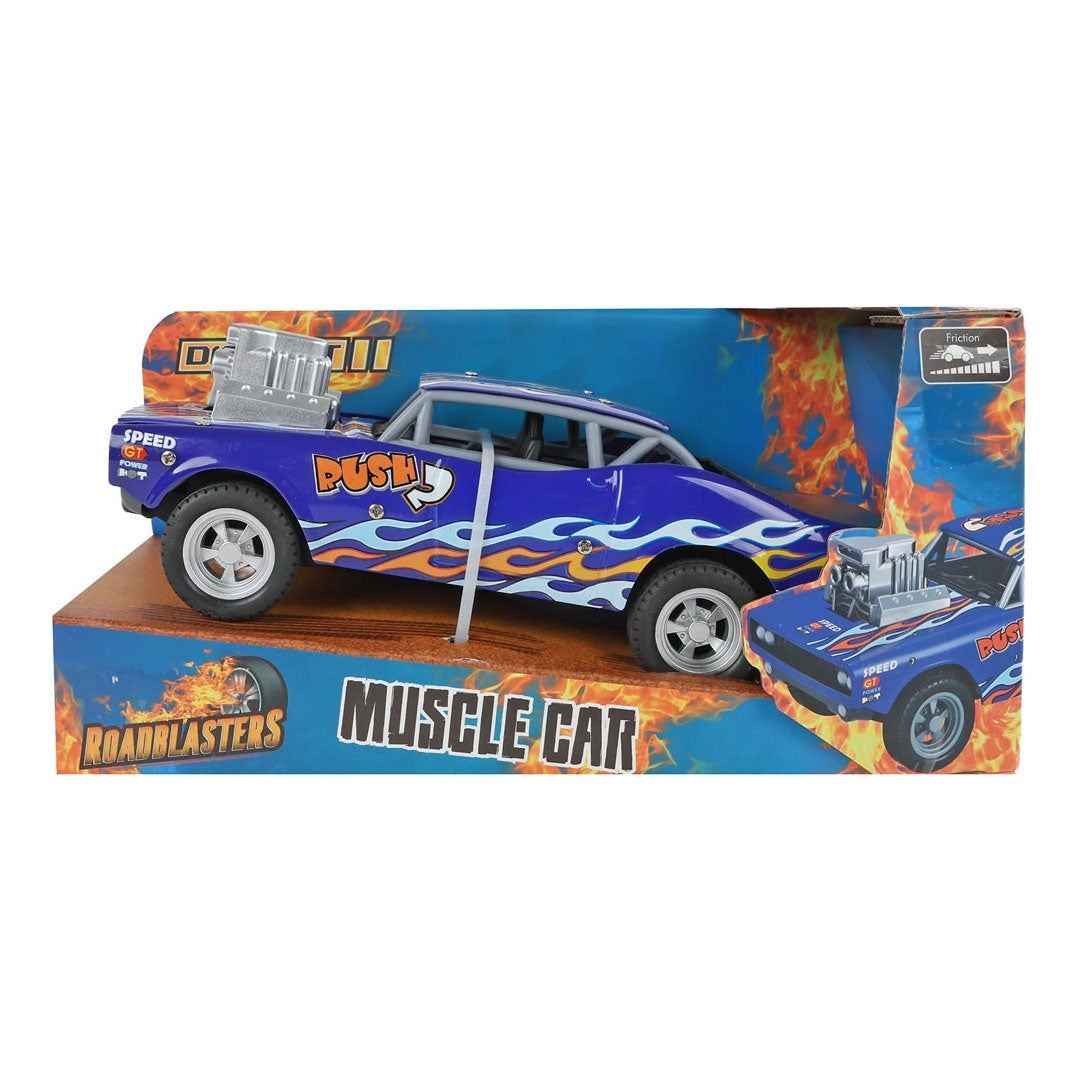 Roadblasters muscle car blauw - 20 cm
