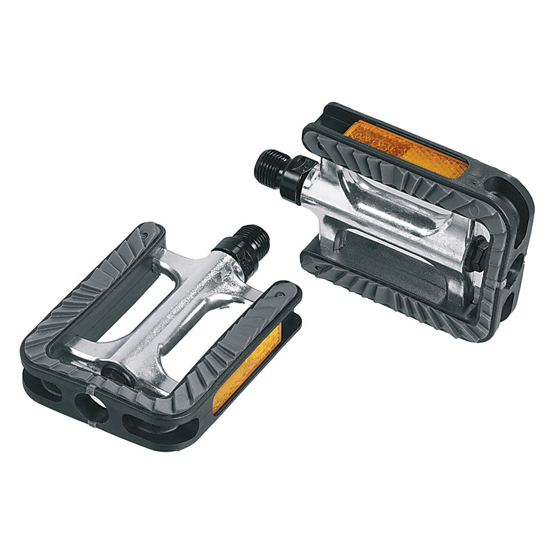 Ergotec Pedal Set 191 Anti-halk med industriella lager Silver Black