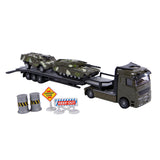 2-play Die-cast truck Transporter with tanks, 24 cm