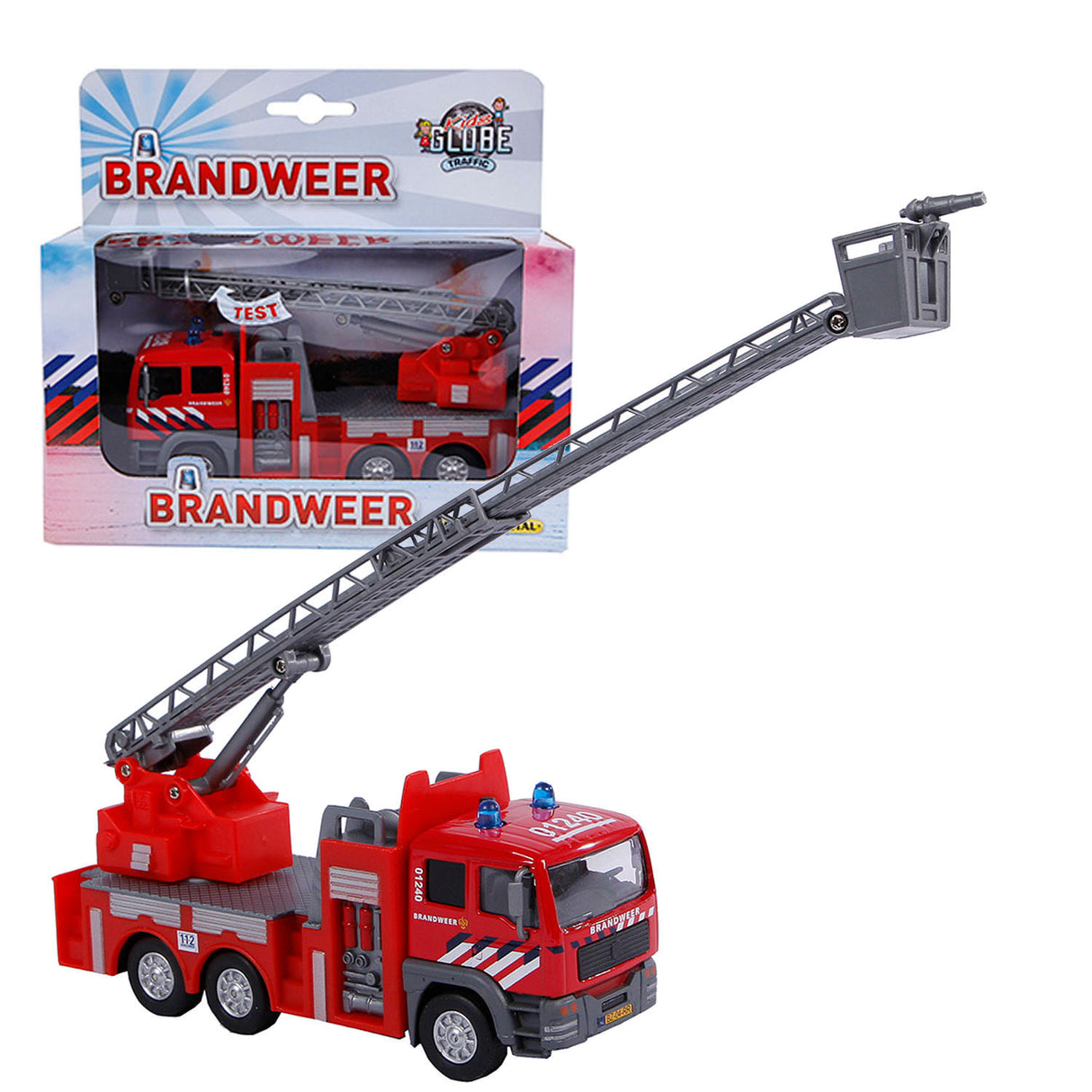 Kids Globe Globe Die Cast Fire Department Ladderwagen NL, 16cm