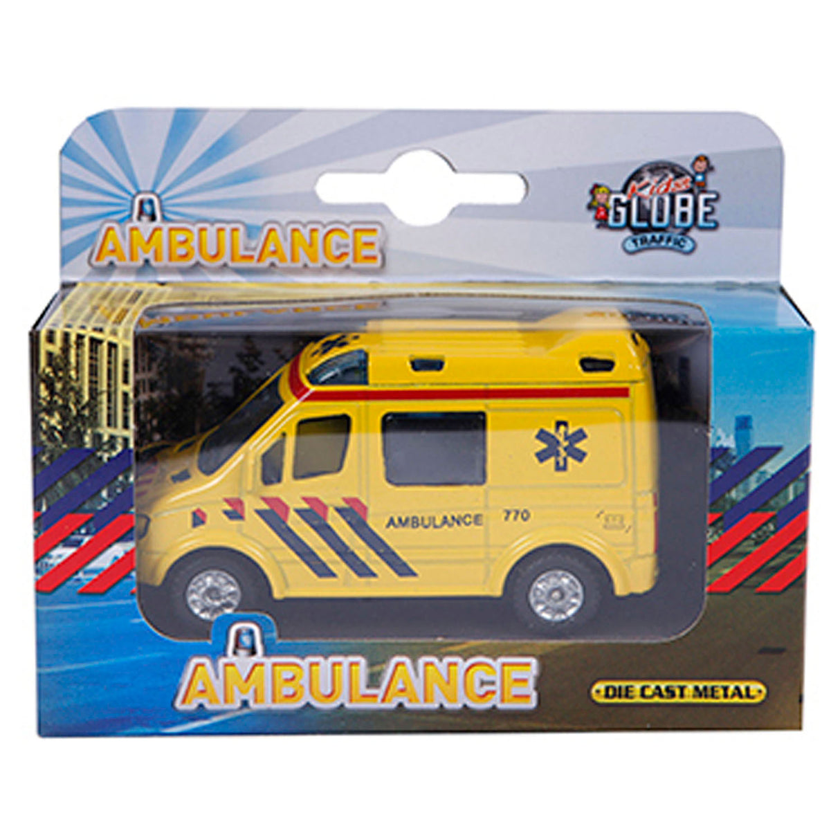 Kids Globe Globe Die Cast Ambulance NL, 8cm