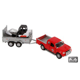 Kids Globe Die-Cast Mitsubishi with mini excavator, 27cm