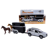 Kids Globe Die Cast Volvo XC90 s přívěsem Horse, 27 cm