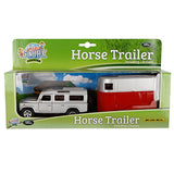 Kids Globe Die Cast Land Rover with Horse trailer 1:32