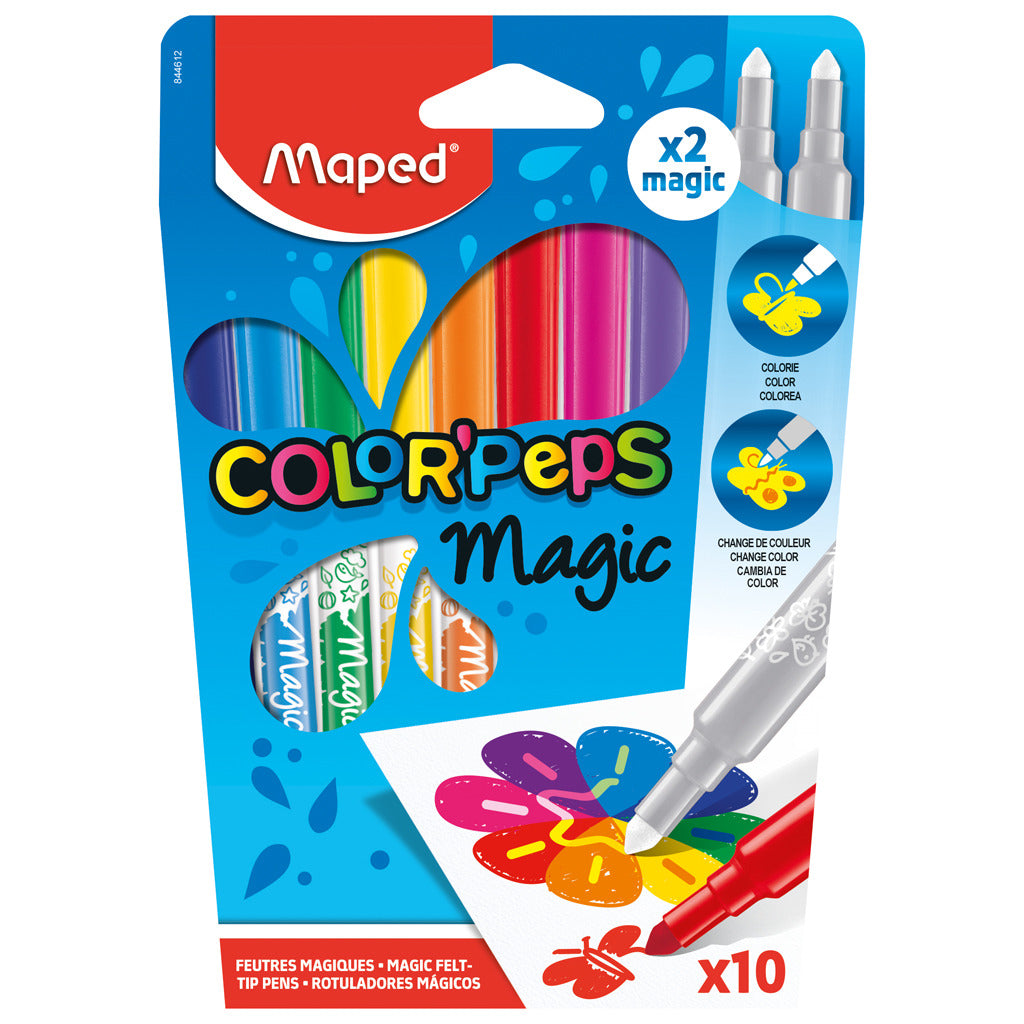 Maped maped color #039;peps Filzstift 8 Faarwen + 2 Markéierer