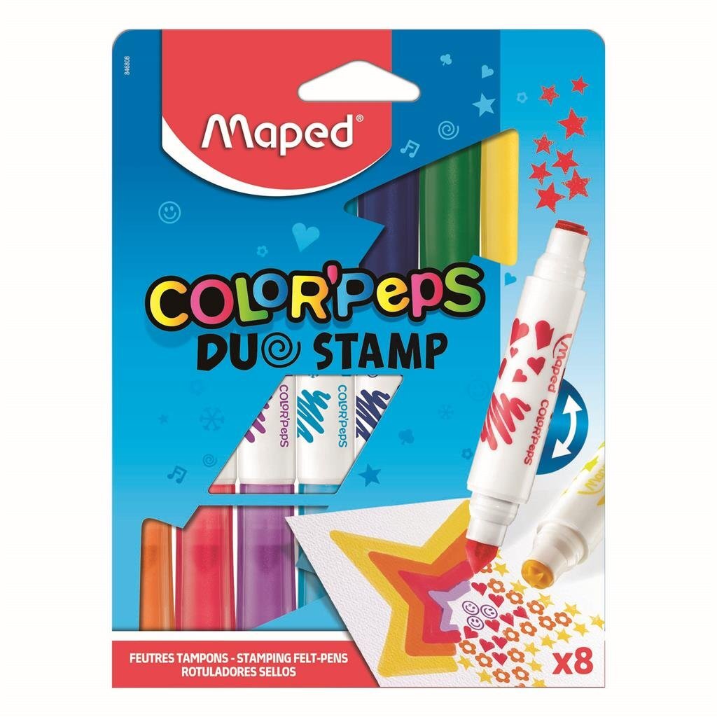 Maped color'pepps duo stämpel filt pttens 8 stycken