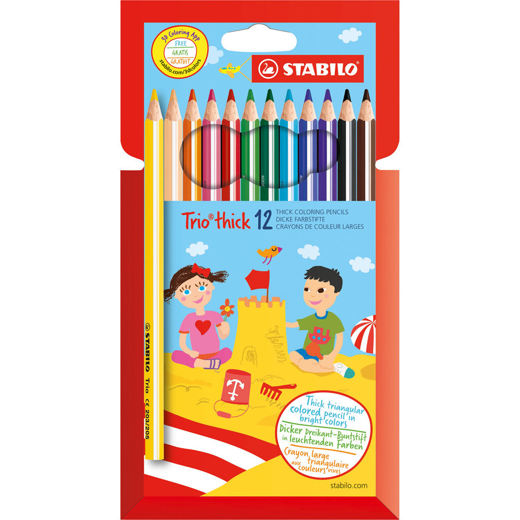 Stabilo trio thick colored pencil 12 colors