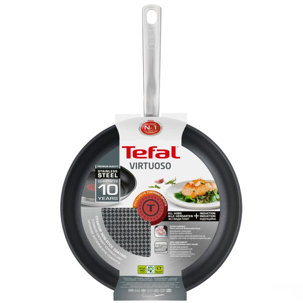 Tefal utensilios de cocina Tefal virtuoso Freing sartén 30 cm de acero inoxidable