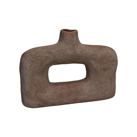 Mansion atmosphere vaas pipo aardewerk beige 29x8x21.5cm