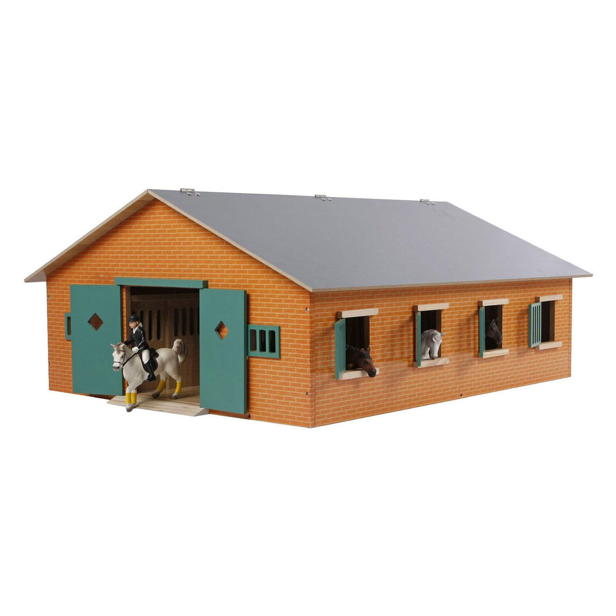 Kids Globe Globe Horse Stable med 7 bokser, 1:24