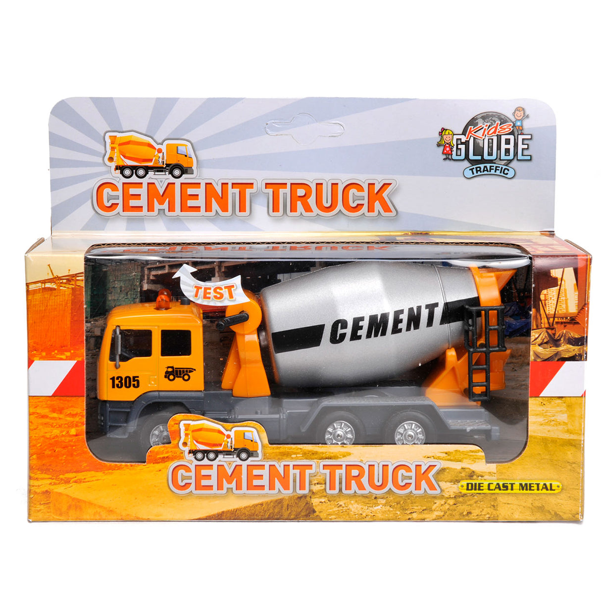 Kids Globe Pull Back Cement Wagen With Light Sound