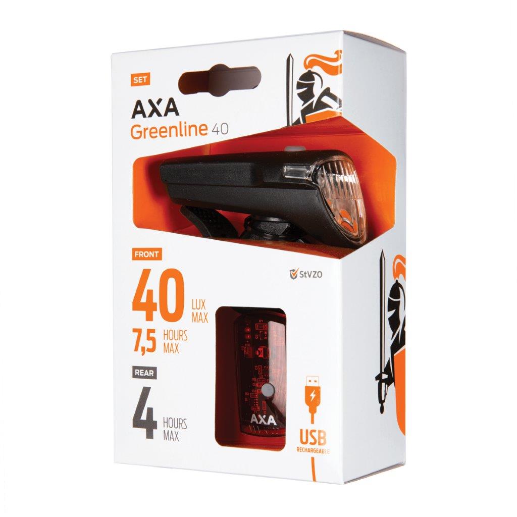 AXA Verlichtingsset Greenline USB 1 led on off 40 lux