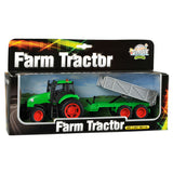 Kids Globe Globe Globe Tractor met Aanhanger Licht Geluid 1:32