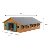 Kids Globe Globe Horse Stable Wood with 9 Horse Boxes 1:32