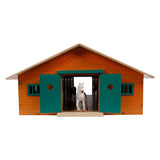 Kids Globe Globe Horse Stable Wood with 9 Horse Boxes 1:32