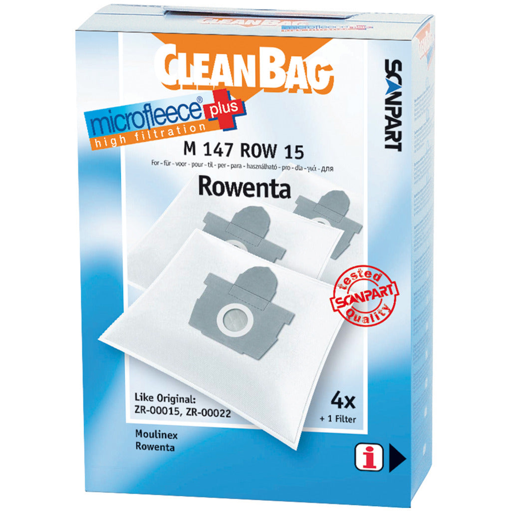 ScanPart M147ROW15 Microphleese Dust Bag Rowenta artc2 ZR0015