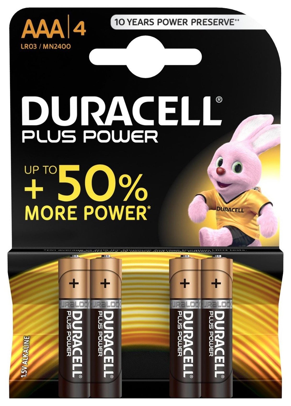 Bateria Duracell AAA plus karta 100% a 4