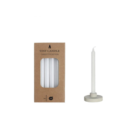 Ideas 4 seasons kaarsen h14cmxã˜1.2cm mini wit set a 12 stuks