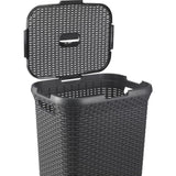 Curver Curver Style Wicker ser vaskeri Basket 60L Antracitt