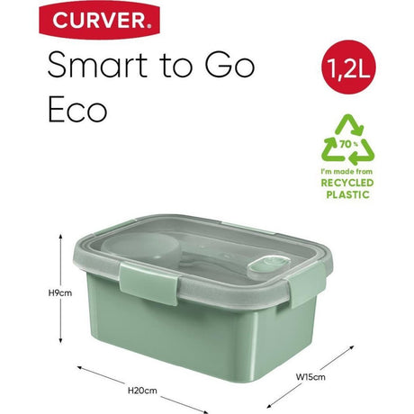 Curver Curver To Go Lunchbox 1,2L + Bestekset + Sauscup