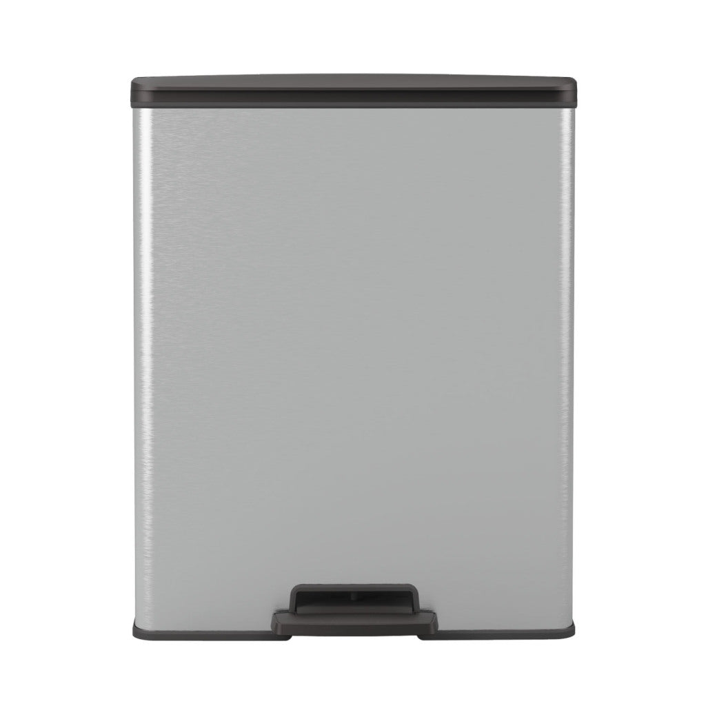 Curver Curver Pedal Bin Deco Rectangular 65 l Silver Colored