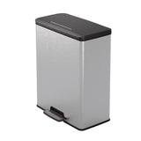 Curver Curver Pedal Bin Deco Rectangular 65 l Silver Colored