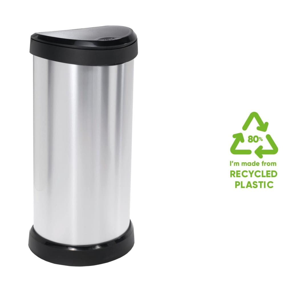 CURVER CURVER PEDAL BIN DECO OVAAL 40 L Color de plata