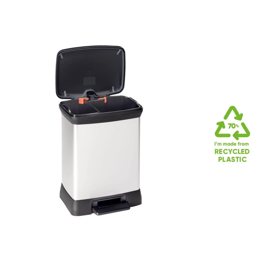 Curver Curver Pedal Bin Deco Duo 10+18 L color argento